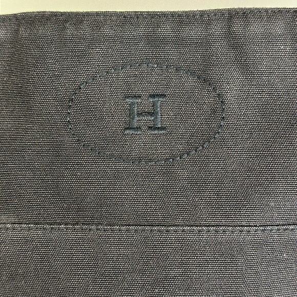 51 Hermes Bolide 31 Canvas Pouch Cosmetic Bag with Leather Trim Large - Picture 6 of 14